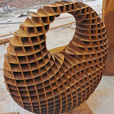 Сад металла Corten стальной большой ваяет с трехмерной формой шара