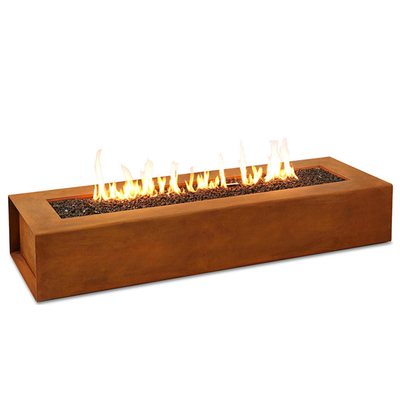 Яма огня стали Corten топления пропана газа украшение двора 1200 x 600 x 320mm