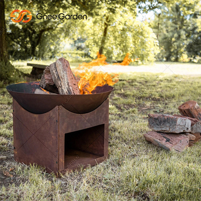 отрезок лазера 56cm вокруг ямы огня Corten для украшения сада