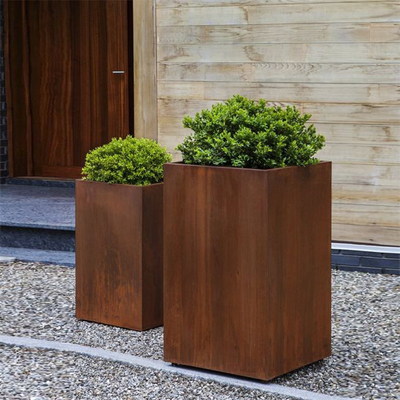 Новые тактические на открытом воздухе цветочные горшки Corten оконной коробки плантатора Corten стальные