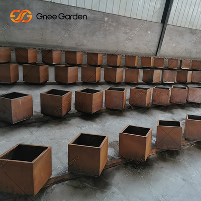 Плантатора металла Corten плантатор стены металла большого на открытом воздухе декоративного прямоугольный