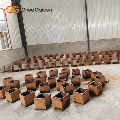 Плантатора металла Corten плантатор стены металла большого на открытом воздухе декоративного прямоугольный