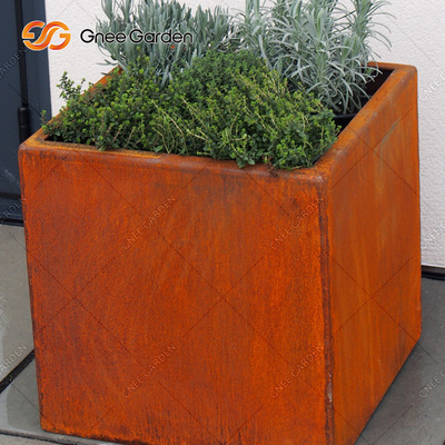 Коробка цветка Corten плантатора стены смертной казни через повешение металла ржавчины стальная