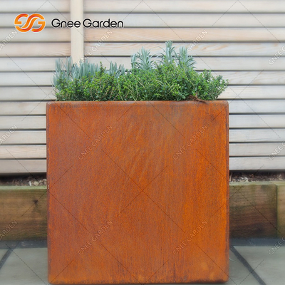 Коробка цветка Corten плантатора стены смертной казни через повешение металла ржавчины стальная