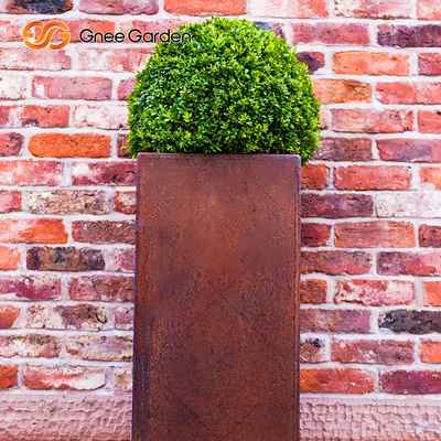 Коробка цветка Corten плантатора стены смертной казни через повешение металла ржавчины стальная