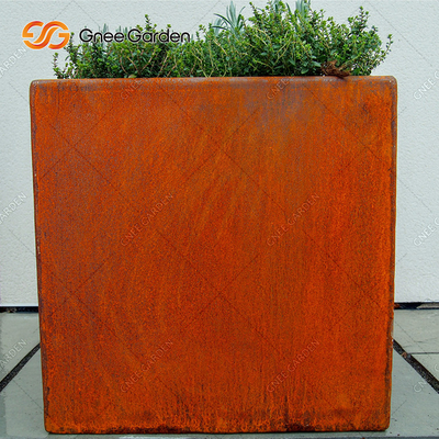 Коробка цветка Corten плантатора стены смертной казни через повешение металла ржавчины стальная