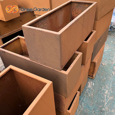 Плантатор металла заварки цветочного горшка Corten коробки плантатора Corten стальной