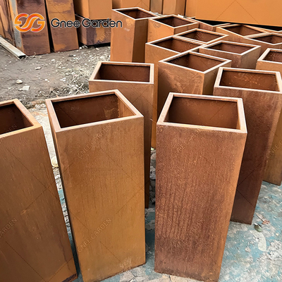 Плантатор металла заварки цветочного горшка Corten коробки плантатора Corten стальной