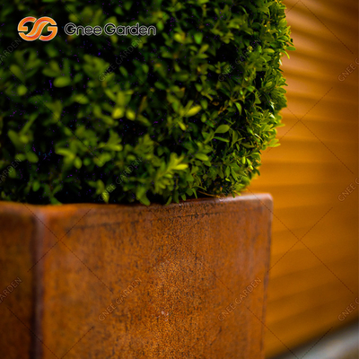 Подгоняйте цветочные горшки Corten больших цветочных горшков Corten стальных на открытом воздухе стальные