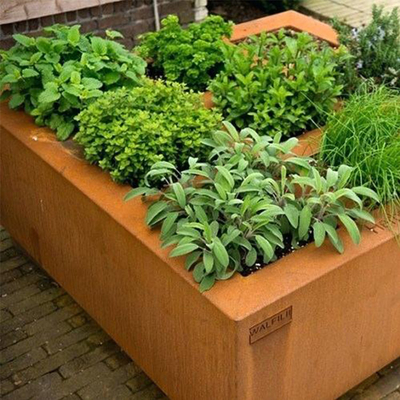 Плантатор серии металла выдерживая бак плантатора Corten стальной коробки плантатора стальной