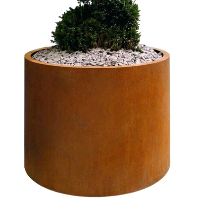 Коробка плантаторов большой Corten OEM стали ODM круговая с защищать уединения