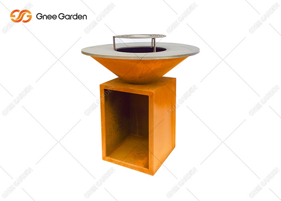 Таблицы ямы огня семьи Corten угля гриль барбекю Corten стальной на открытом воздухе стальной