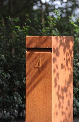 Коробка письма почтовых ящиков Corten на открытом воздухе замка металла ключевого стальная водоустойчивая