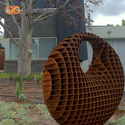 Скульптура Corten большого 5.0-8.0mm на открытом воздухе конспекта бронзовой скульптуры современного стальная