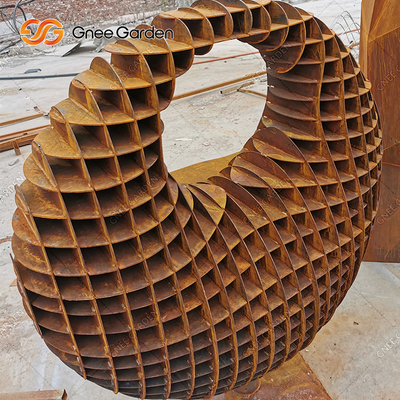 Скульптура Corten большого 5.0-8.0mm на открытом воздухе конспекта бронзовой скульптуры современного стальная