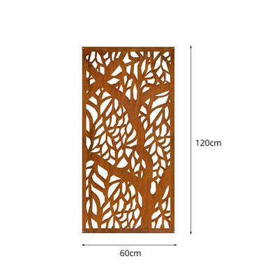 Экран уединения Corten высокого дизайна искусства стойкости стальной обшивает панелями для на открытом воздухе