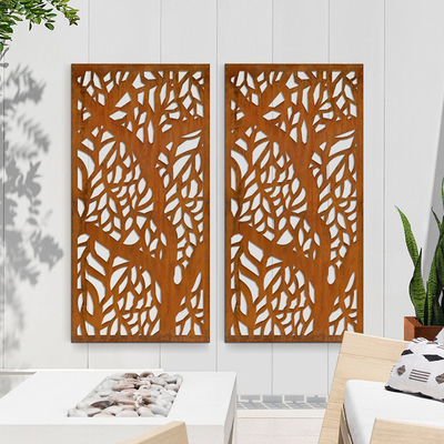 Экран уединения Corten высокого дизайна искусства стойкости стальной обшивает панелями для на открытом воздухе