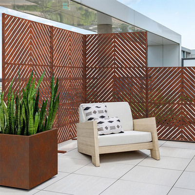 Ориентированная на заказчика стена раздела Prerusted экрана сада Corten стальная
