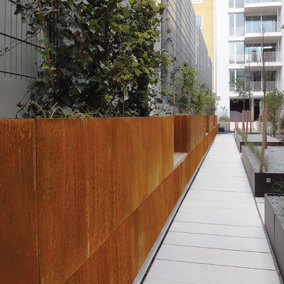 Плантатор металла Corten квадрата стальной деревенский кладет вырезывание в коробку лазера