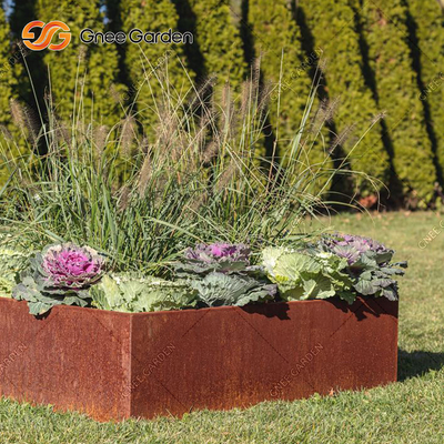 Плантатор Corten сада стальной кладет прямоугольное в коробку