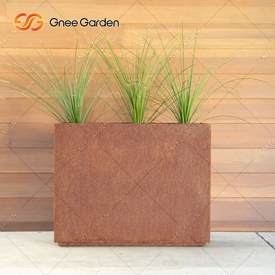 сталь Corten коробки плантатора металла 90*25*25cm геометрическая прямоугольная