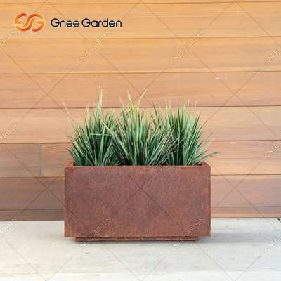сталь Corten коробки плантатора металла 90*25*25cm геометрическая прямоугольная