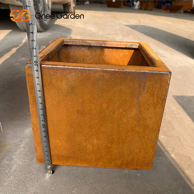 Коробки плантатора стального квадрата Corten ржавые выдерживают устойчивое для цветка
