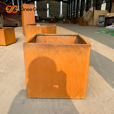 Бак завода изготовления плантаторов цветка металла Corten стальной ржавый