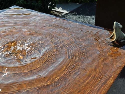 сад металла 1100mm квадратный орнаментирует особенность воды Corten стальную