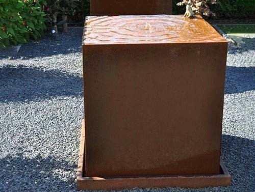сад металла 1100mm квадратный орнаментирует особенность воды Corten стальную