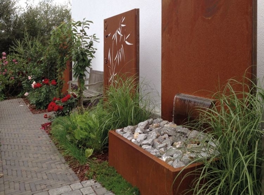 Современный на открытом воздухе фонтан Corten стальной декоративный для сада