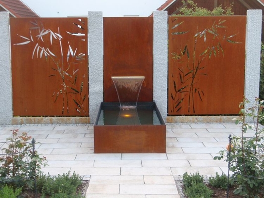 Современный на открытом воздухе фонтан Corten стальной декоративный для сада