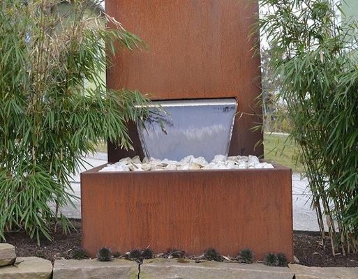 Современный на открытом воздухе фонтан Corten стальной декоративный для сада