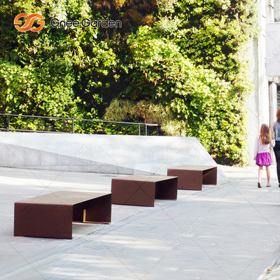 мебели металла 1800mmx510mm Суд Corten на открытом воздухе стальной для общественных мест