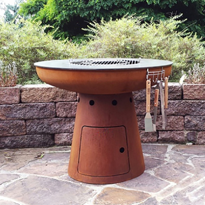Варить Corten стальной на открытом воздухе жарит яму огня 100cm Corten стальную для барбекю