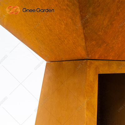 Трапецоид гриля ямы огня БАРБЕКЮ Corten стальной сформировал на открытом воздухе варя грили для сада