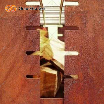 уголь гриля БАРБЕКЮ 1200mm квадратный Corten стальной горя декоративным