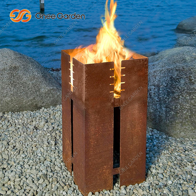 уголь гриля БАРБЕКЮ 1200mm квадратный Corten стальной горя декоративным