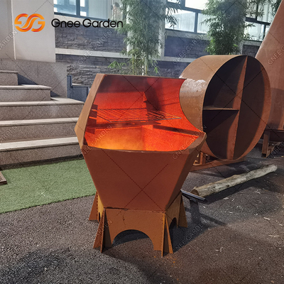Угольные грили Corten Steel для приготовления пищи на открытом воздухе для барбекю