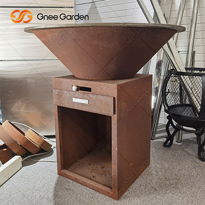 БАРБЕКЮ сада Corten яма 31,5&quot; огня грилей стального на открытом воздухе варя античная
