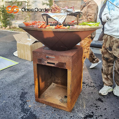 БАРБЕКЮ сада Corten яма 31,5&quot; огня грилей стального на открытом воздухе варя античная