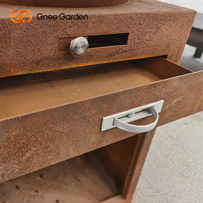БАРБЕКЮ сада Corten яма 31,5&quot; огня грилей стального на открытом воздухе варя античная
