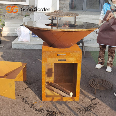 На открытом воздухе варя барбекю металла Corten ямы огня гриля БАРБЕКЮ сверхмощное античное