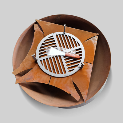 грили 1000mm Corten стальные на открытом воздухе варя с отделяемым основанием