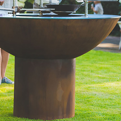 См гриля 70*70*35 ямы огня Corten круглой ржавчины стальное сверхмощное