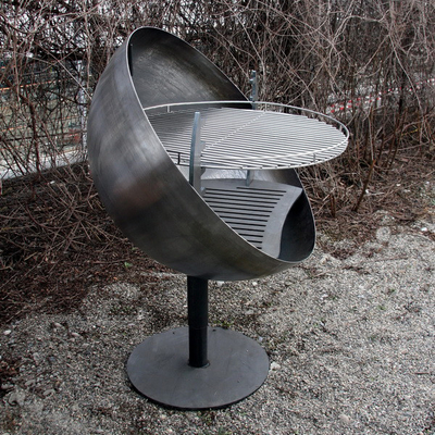 Высота гриля 110cm ямы огня сада Gnee Windproof регулируемая для барбекю