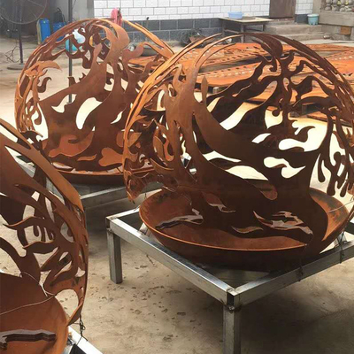 Ямы огня картины Феникса сфера Firepit Corten патио стальной на открытом воздухе для греть сада