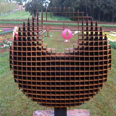 Сад металла Corten стальной большой ваяет с трехмерной формой шара