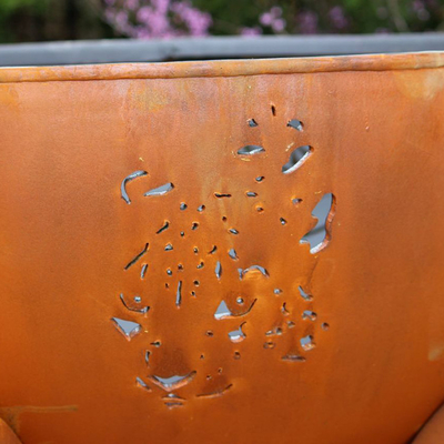 Чернота на открытом воздухе ямы огня Corten стальной круглая Pre заржавела