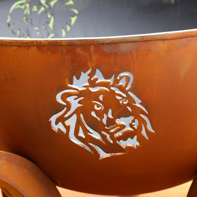 Яма огня Corten 58 дюймов на открытом воздухе стальная Pre заржавела для сада